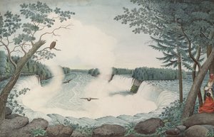 Niagarafallene fra oven, ca. 1766